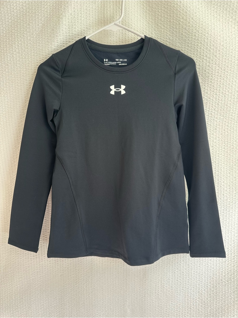 UNDER ARMOUR ColdGear Black Fleece Lined Long Sleeve Shirt Youth Medium Girls